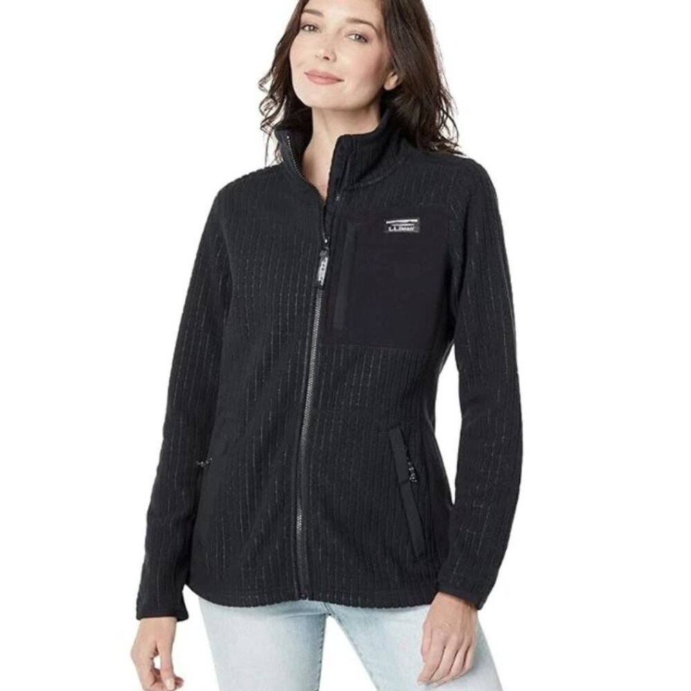 L L Bean Women's Mountain Classic Windproof Fleece Jacket Size M